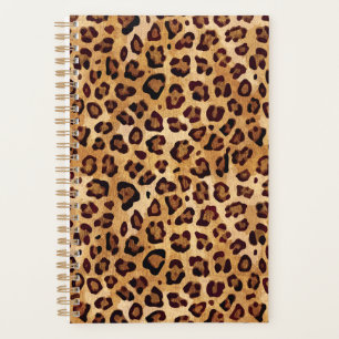 Agenda Impresión de leopardo de textura rústica