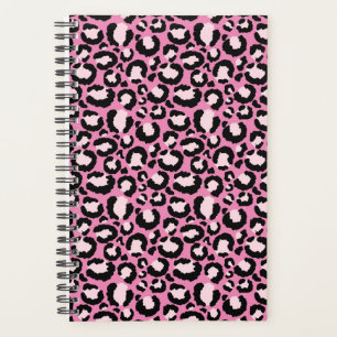 Agenda Impresión de leopardo rosa