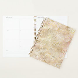 Agenda Impresión de leopardo rosa Rubor Rosa de oro Glam
