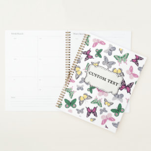 Agenda Impresión de mariposa laminada plástica personaliz