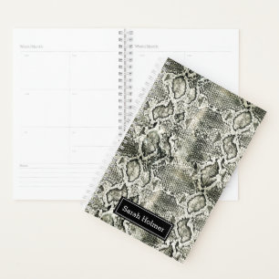 Agenda Impresión de serpiente blanca