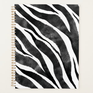 Agenda Impresión de un animal de cebra blanco negro