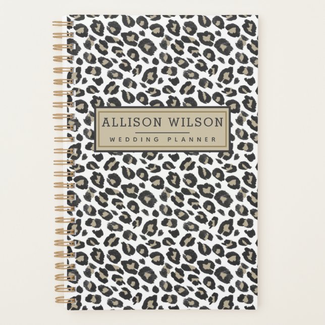 Agenda Impresión elegante de un leopardo de Tan (Anverso)