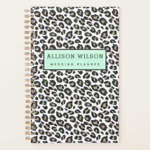 Agenda Impresión elegante de un leopardo de Tan