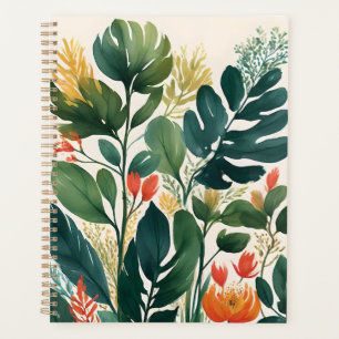 Agenda Impresión floral tropical personalizada