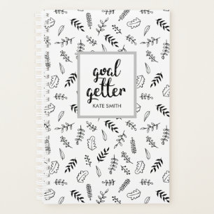 Agenda Impresión negra deja doodle
