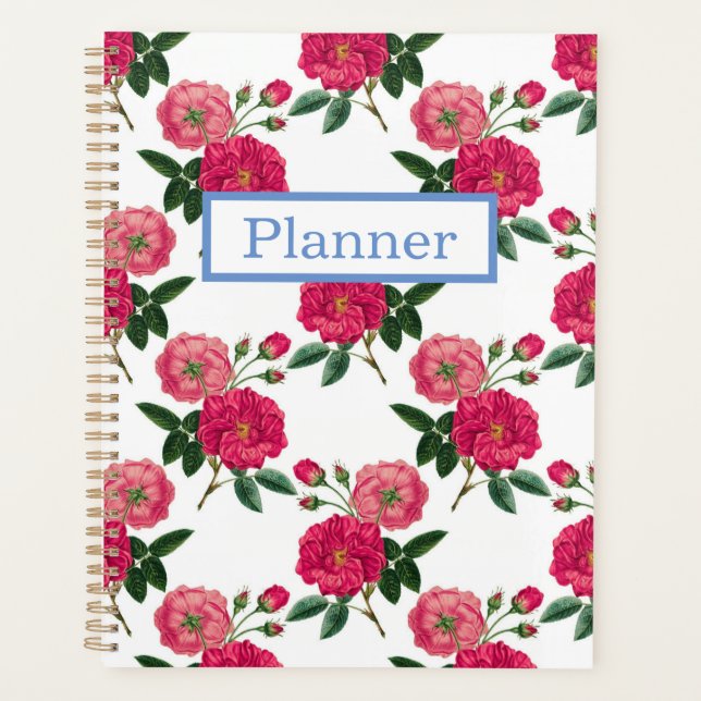 Agenda Impresión rosa rosa (Anverso)