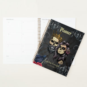 Agenda Impresionante diseño de boda gótico oscuro con cal