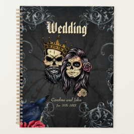 Agenda Impresionante diseño de boda gótico oscuro con crá