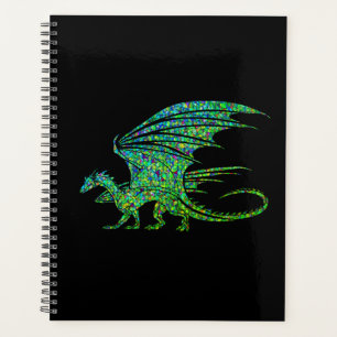 Agenda Impresionante mosaico del Dragón Verde