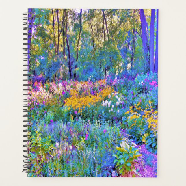 Agenda Impresionantes flores de paisaje de jardín colorid (Anverso)