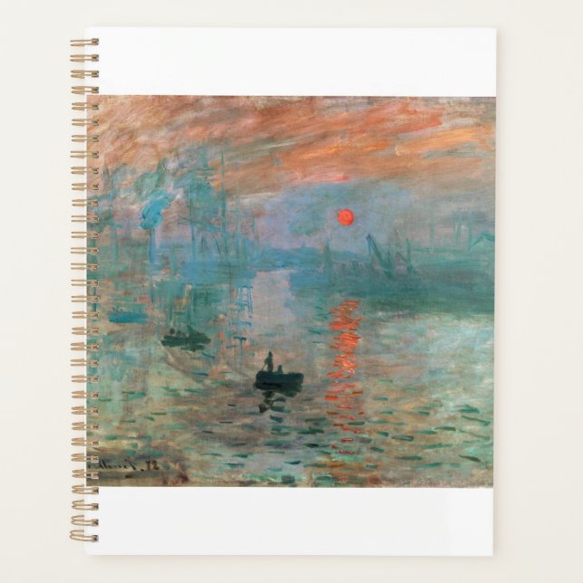 Agenda Impression, Sunrise 1872 Claude Monet (Anverso)