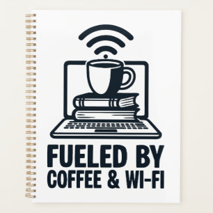 Agenda Impulsado por Café y Wi-Fi - Divertido Trabajo Rem