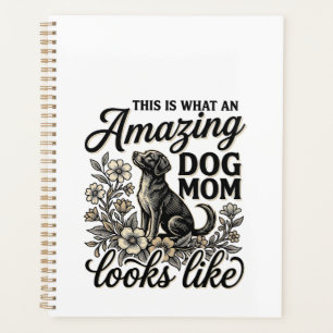 Agenda Increíble diseño floral vintage para mamá de perro