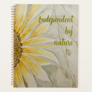 Agenda Independent by nature journal sunflower