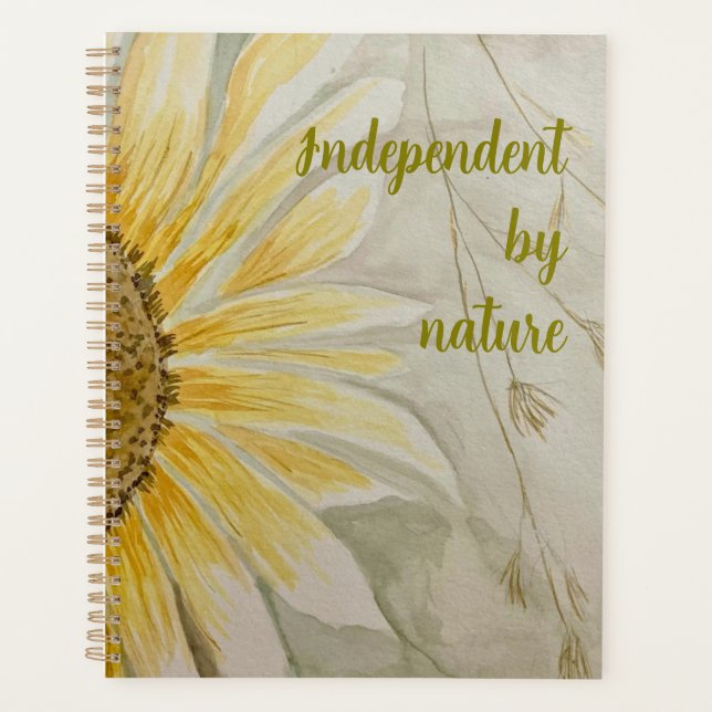 Agenda Independent by nature journal  sunflower (Anverso)