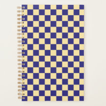 Indigo and butter checkerboard pattern
