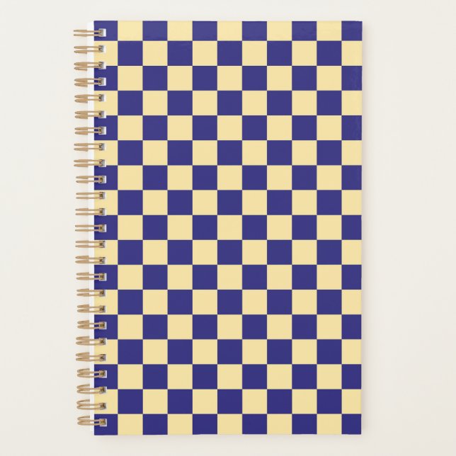 Agenda Indigo and butter checkerboard pattern (Anverso)