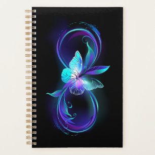 Agenda Infinito brillante con mariposa mágica