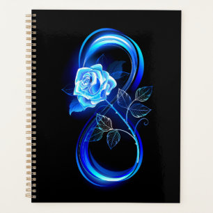 Agenda Infinito brillante con rosa azul