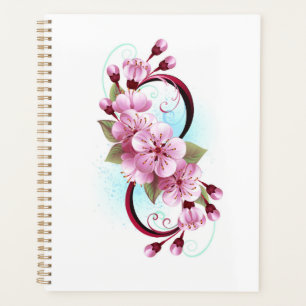 Agenda Infinito con las flores de flores de Sakura Blosso