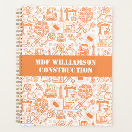 Agenda Ingeniero arquitectónico blanco y marrón