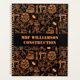 Agenda Ingeniero arquitectónico negro y marrón