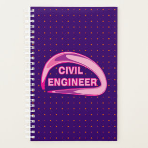 Agenda Ingeniero Civil Rosado