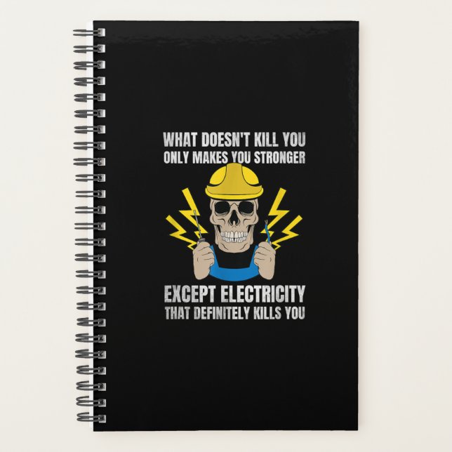 Agenda Ingeniero eléctrico de regalo de Electricista dive (Anverso)