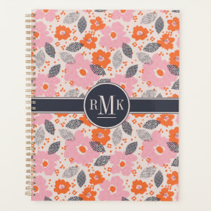Agenda Inicial   Patrón floral retro corto