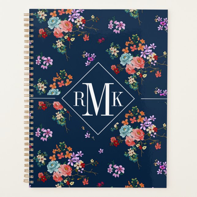 Agenda Inicial | Patrón floral Rose Bouquet (Anverso)