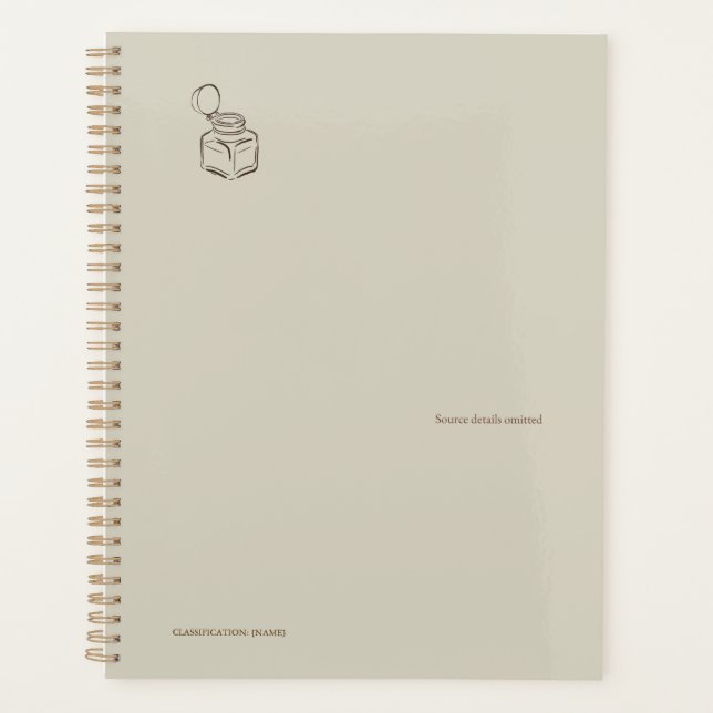 Agenda Ink pot- Forgotten Archive- Minimalist Planner (Anverso)