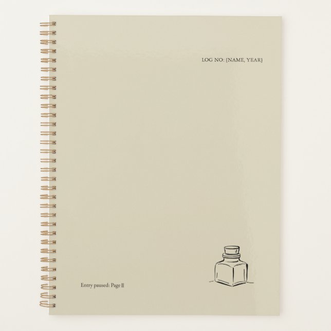 Agenda Ink Pot Minimalist Book Lover Planner (Anverso)