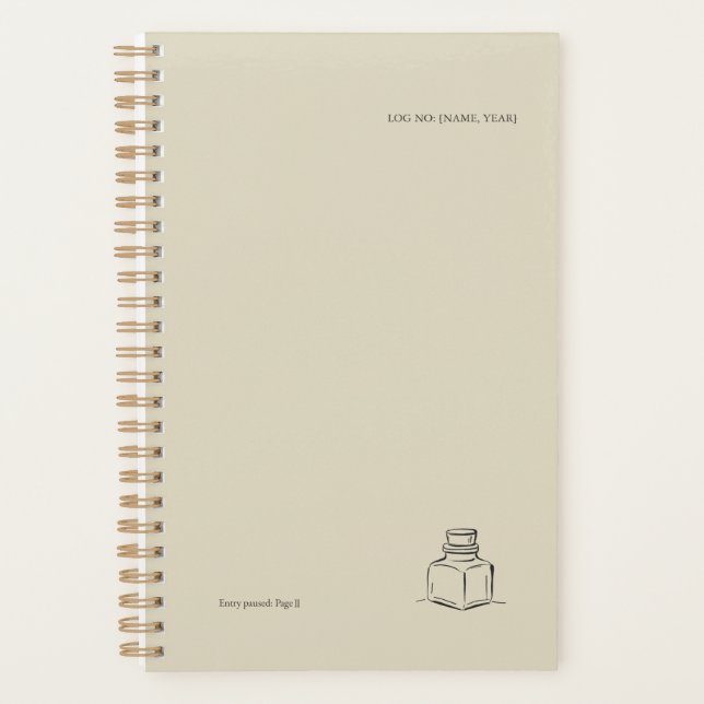 Agenda Ink Pot Minimalist Book Lover planner  (Anverso)