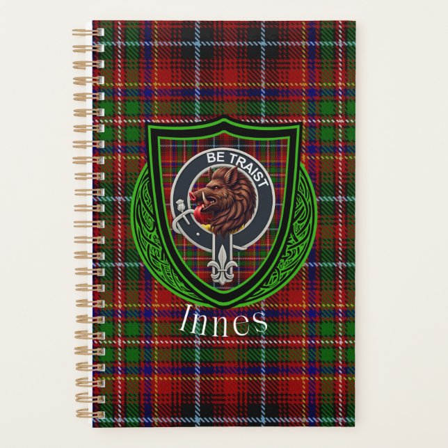Agenda Innes Scottish Clan Tartan & Crest (Anverso)