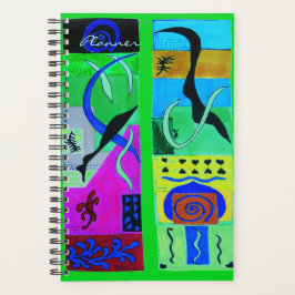 Agenda Inspiración abstracta azul moderna de Matisse