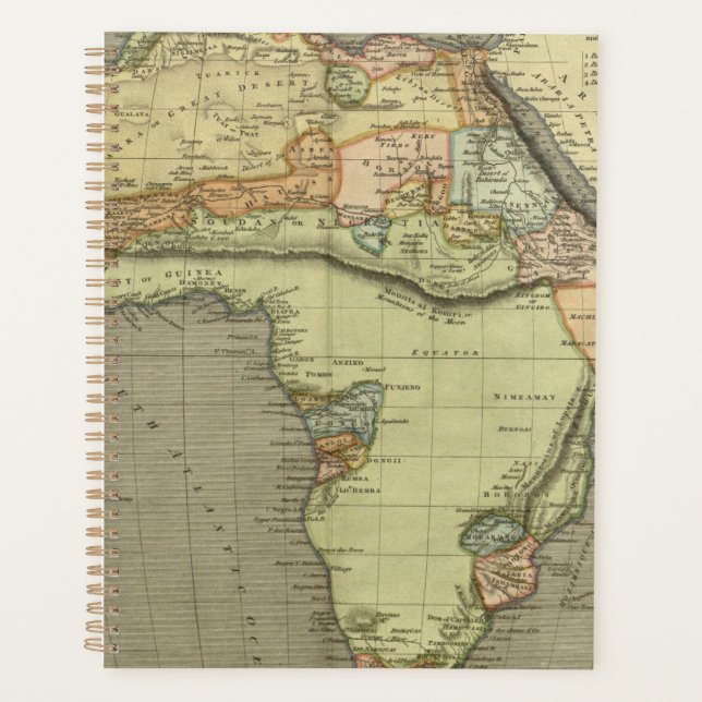 Agenda Inspiración de antiguo mapa antiguo (Anverso)