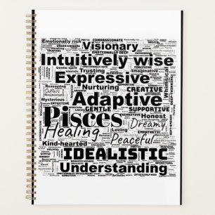Agenda Inspiración de zodiac de Word Pisces
