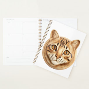 Agenda Inspirado en el gato 3D de Bengala