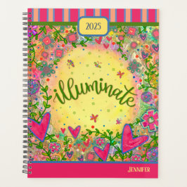 Agenda Inspirador Bonito Floral Iluminar Personalizado