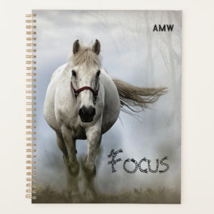 Agenda Inspirador, caballo blanco, foco, monograma