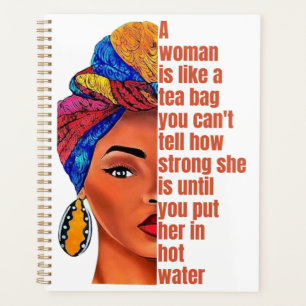 Agenda Inspiradora mujer afroamericana con cita