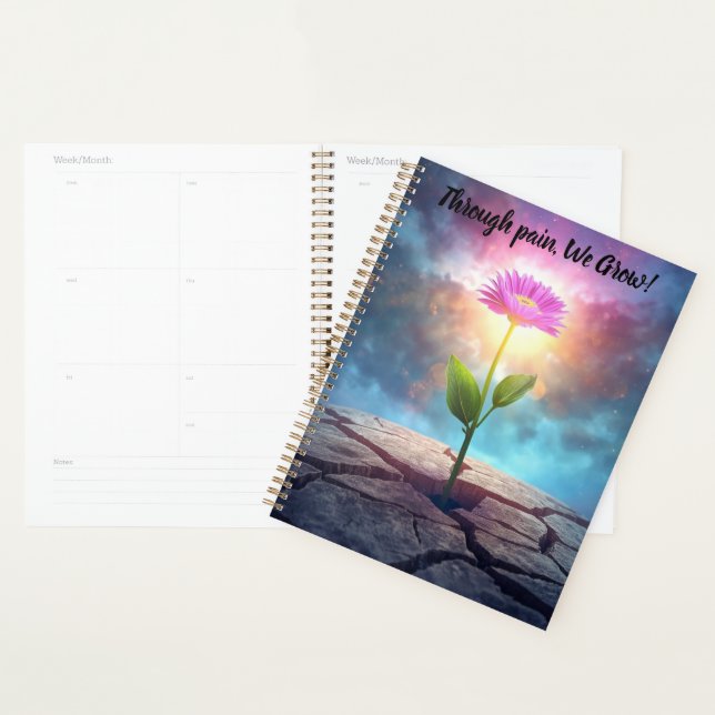 Agenda inspirational flower calendar notebook planner (Demostración)