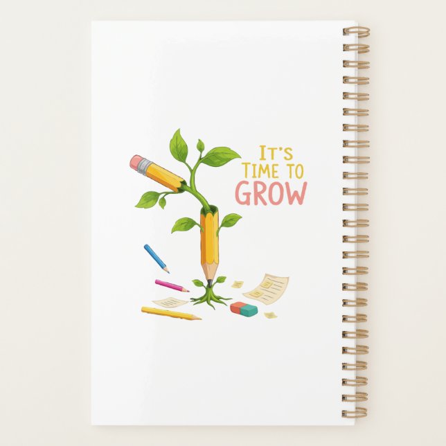 Agenda Inspirational "It's Time to Grow" Pencil Plant  (Reverso)