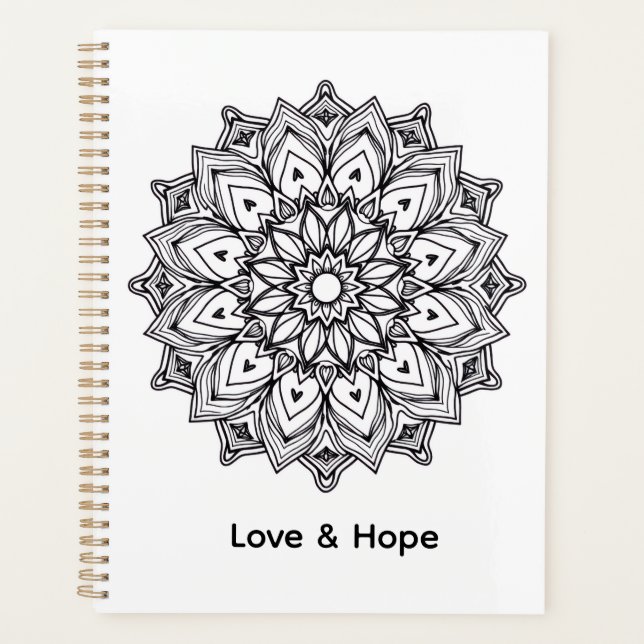 Agenda Inspirational Mandala Love & Hope: Planner (Anverso)