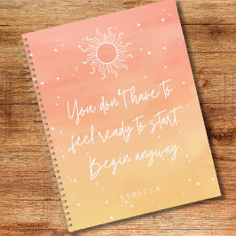 Agenda Inspirational Quote Mystic Sun Personalized Name