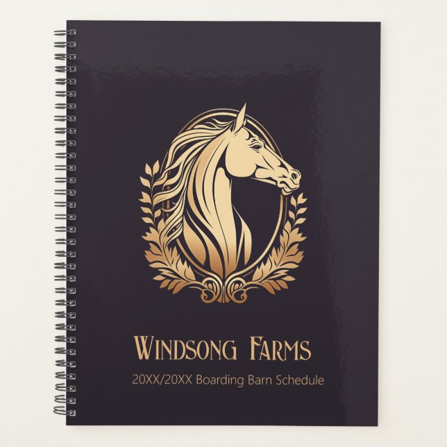 Agenda Instalación de caballos ecuestres personalizada co (Anverso)