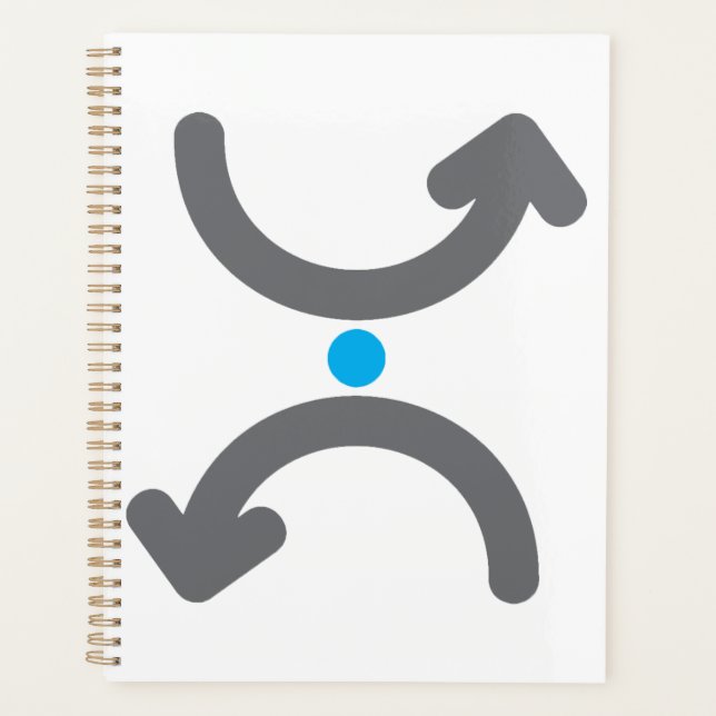 Agenda Intercambio de flechas curvas abstractas flujo sim (Anverso)