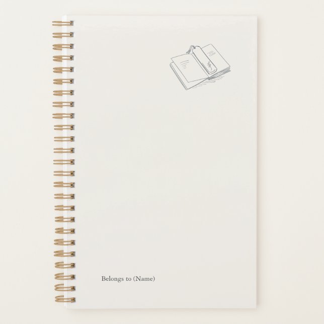 Agenda Introvert Minimalist Line Art Literary Gift (Anverso)