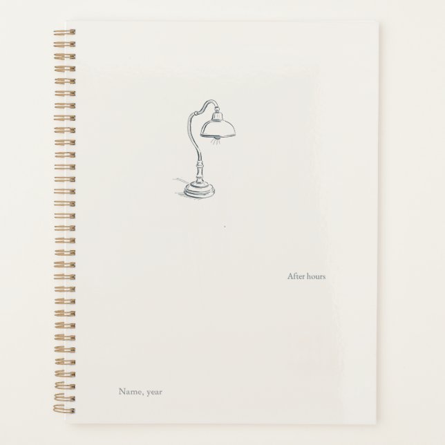 Agenda Introvert Minimalist Quiet Solitude Planner (Anverso)